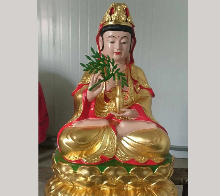 玻璃鋼貼金坐式觀音菩薩-玻璃鋼寺廟佛堂貼金觀音菩薩雕塑 玻璃鋼貼金坐式觀音菩薩-玻璃鋼寺廟佛堂貼金觀音菩薩雕塑高清圖片