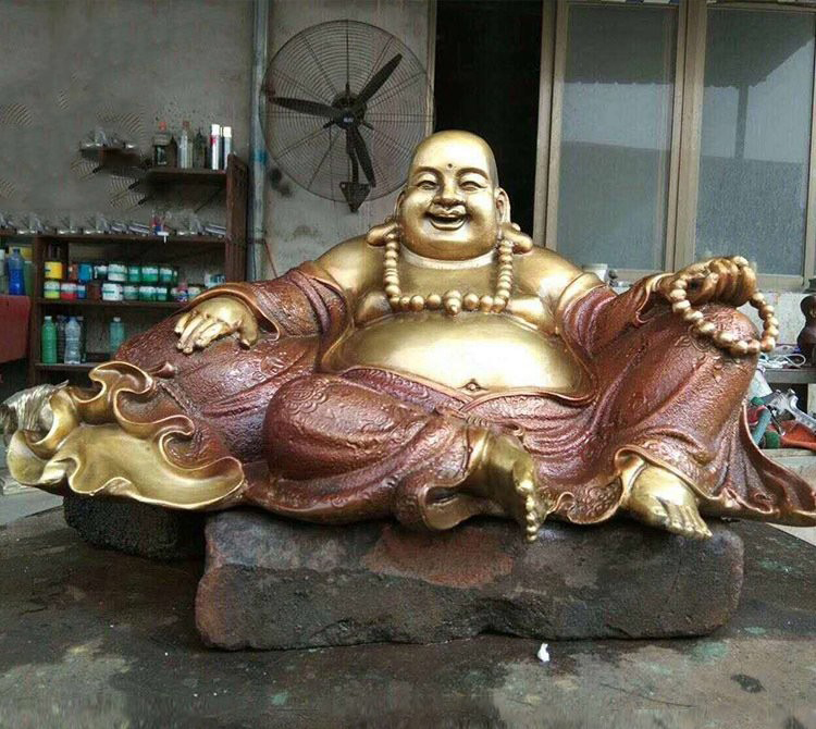 宗教供奉坐式彌勒佛銅雕-銅雕坐式寺廟供奉彌勒佛 宗教供奉坐式彌勒佛銅雕-銅雕坐式寺廟供奉彌勒佛高清圖片