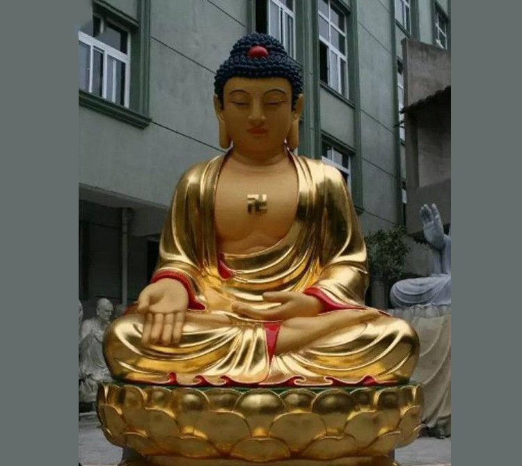 銅雕坐式貼金釋迦牟尼-坐式貼金釋迦牟尼銅雕 銅雕坐式貼金釋迦牟尼-坐式貼金釋迦牟尼銅雕高清圖片