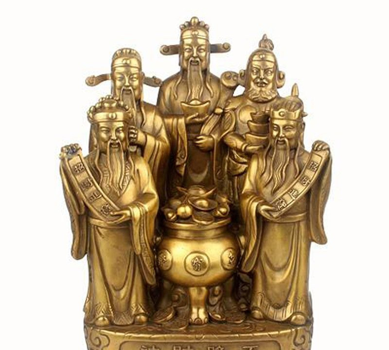 銅雕五路財(cái)神-鑄銅五路財(cái)神 銅雕五路財(cái)神-鑄銅五路財(cái)神高清圖片