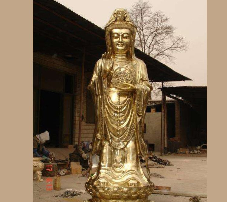 銅雕南海觀音-寺廟佛堂南海觀音銅雕 銅雕南海觀音-寺廟佛堂南海觀音銅雕高清圖片