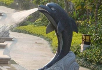 石雕公園噴水海豚-石雕公園小區噴水海豚