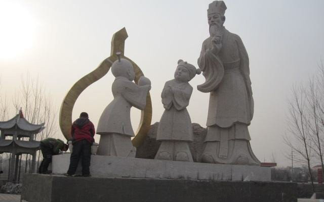 古代寓言故事孔融讓梨石雕-孔融讓梨古代人物石雕 古代寓言故事孔融讓梨石雕-孔融讓梨古代人物石雕