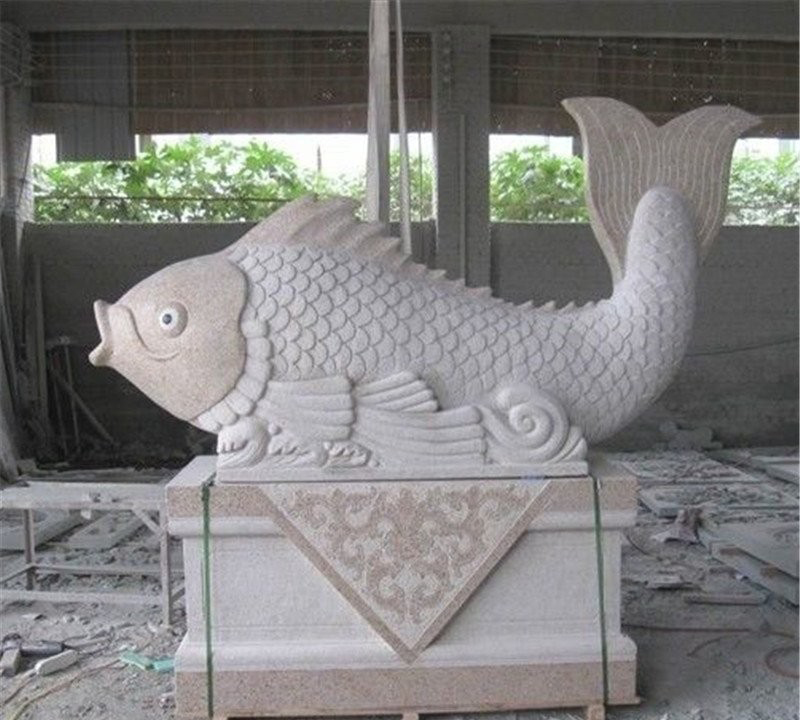 大理石鯉魚雕塑-公園石雕鯉魚 大理石鯉魚雕塑-公園石雕鯉魚高清圖片