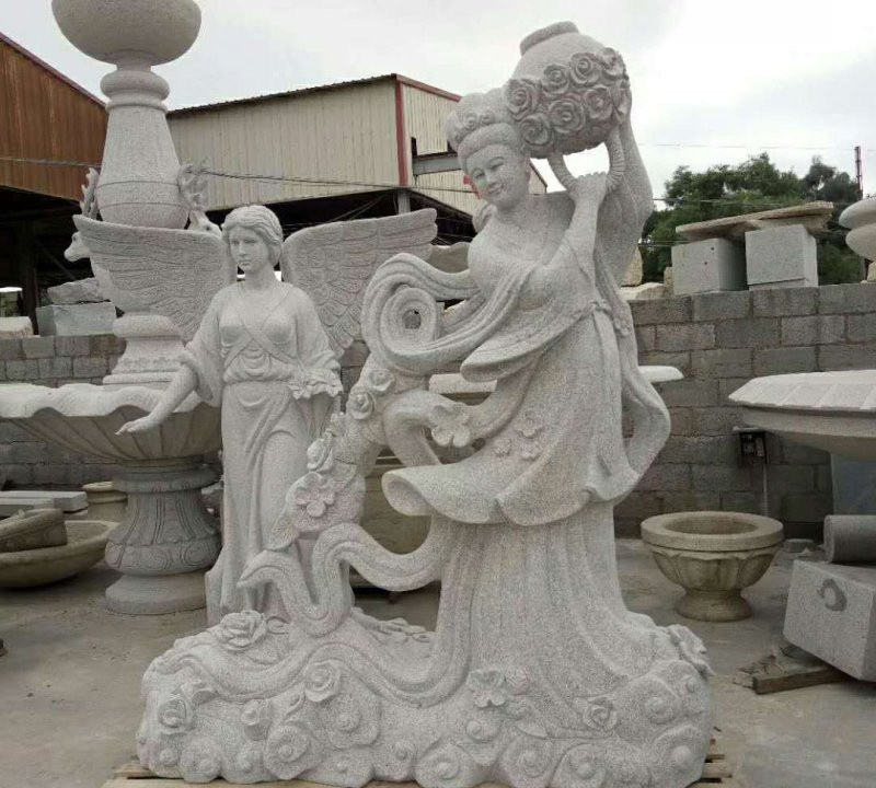 石雕公園天女散花雕塑-大理石天女散花雕塑 石雕公園天女散花雕塑-大理石天女散花雕塑高清圖片