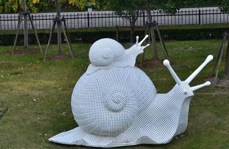 不銹鋼公園鏤空母子蝸牛-不銹鋼母子蝸牛雕塑 不銹鋼公園鏤空母子蝸牛-不銹鋼母子蝸牛雕塑