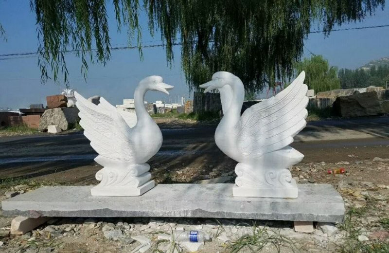 公園天鵝石雕-漢白玉公園天鵝石雕 公園天鵝石雕-漢白玉公園天鵝石雕高清圖片