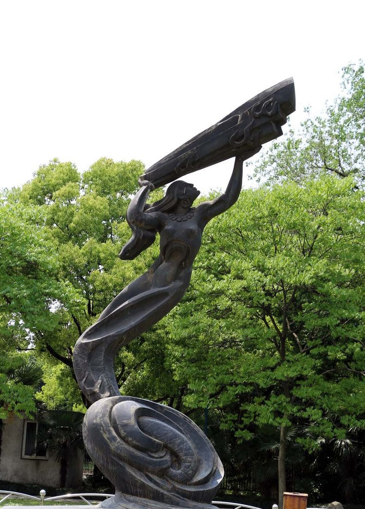公園景區女媧補天銅雕-銅雕女媧補天神話人物 公園景區女媧補天銅雕-銅雕女媧補天神話人物