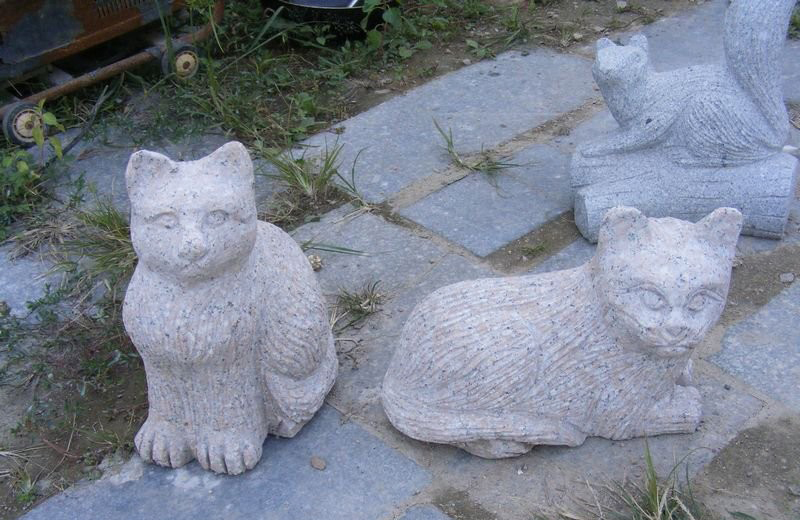 公園小貓石雕-公園石雕貓 公園小貓石雕-公園石雕貓高清圖片