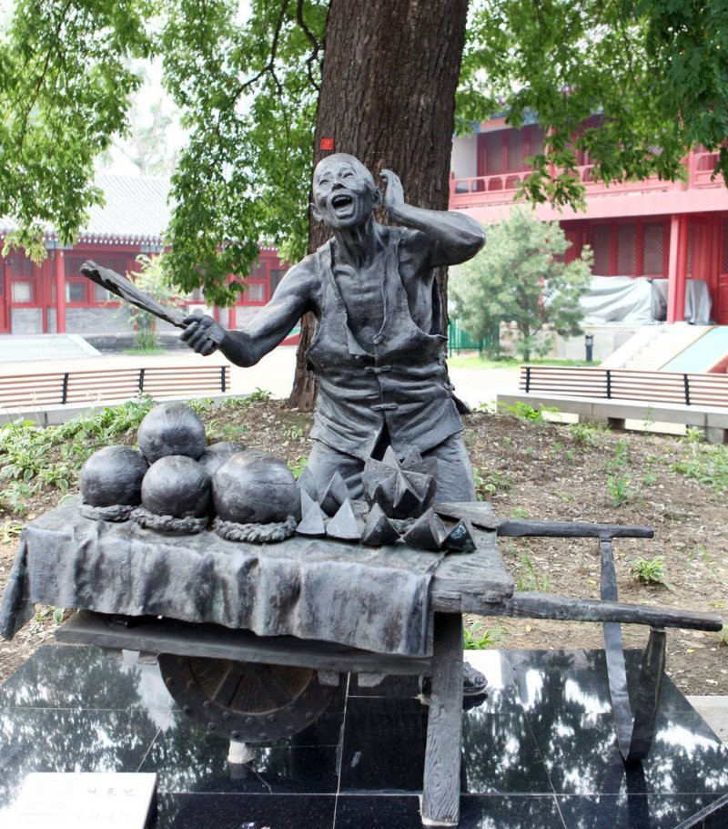 賣西瓜的人物銅雕-公園小品賣西瓜的人物銅雕 賣西瓜的人物銅雕-公園小品賣西瓜的人物銅雕高清圖片