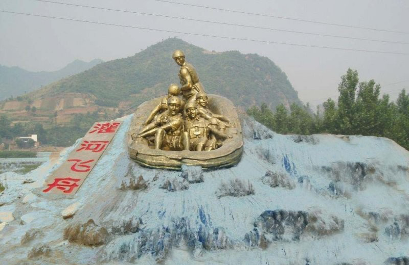 景區漂流人物銅雕-漂流的人物銅雕