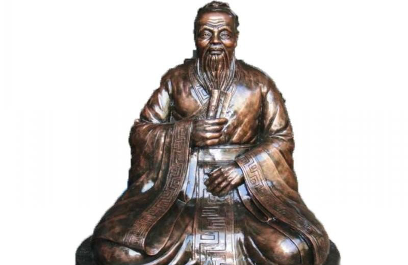 玻璃鋼古代名人孔子雕像-校園古代名人玻璃鋼孔子雕塑 玻璃鋼古代名人孔子雕像-校園古代名人玻璃鋼孔子雕塑高清圖片