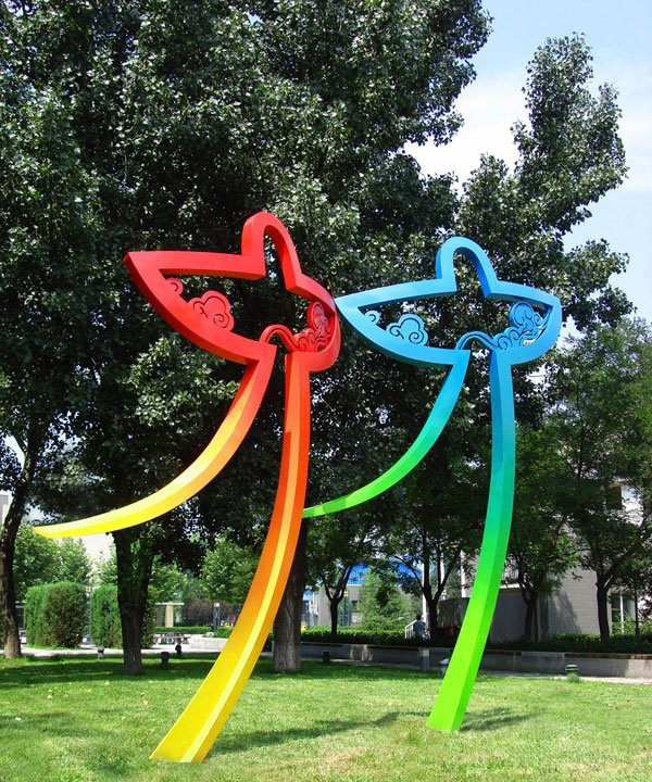 彩色不銹鋼抽象風箏雕塑-公園彩色不銹鋼風箏雕塑 彩色不銹鋼抽象風箏雕塑-公園彩色不銹鋼風箏雕塑高清圖片