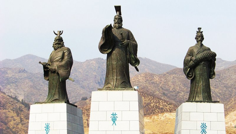 城市景區中華三祖銅雕-景區中華三祖銅雕