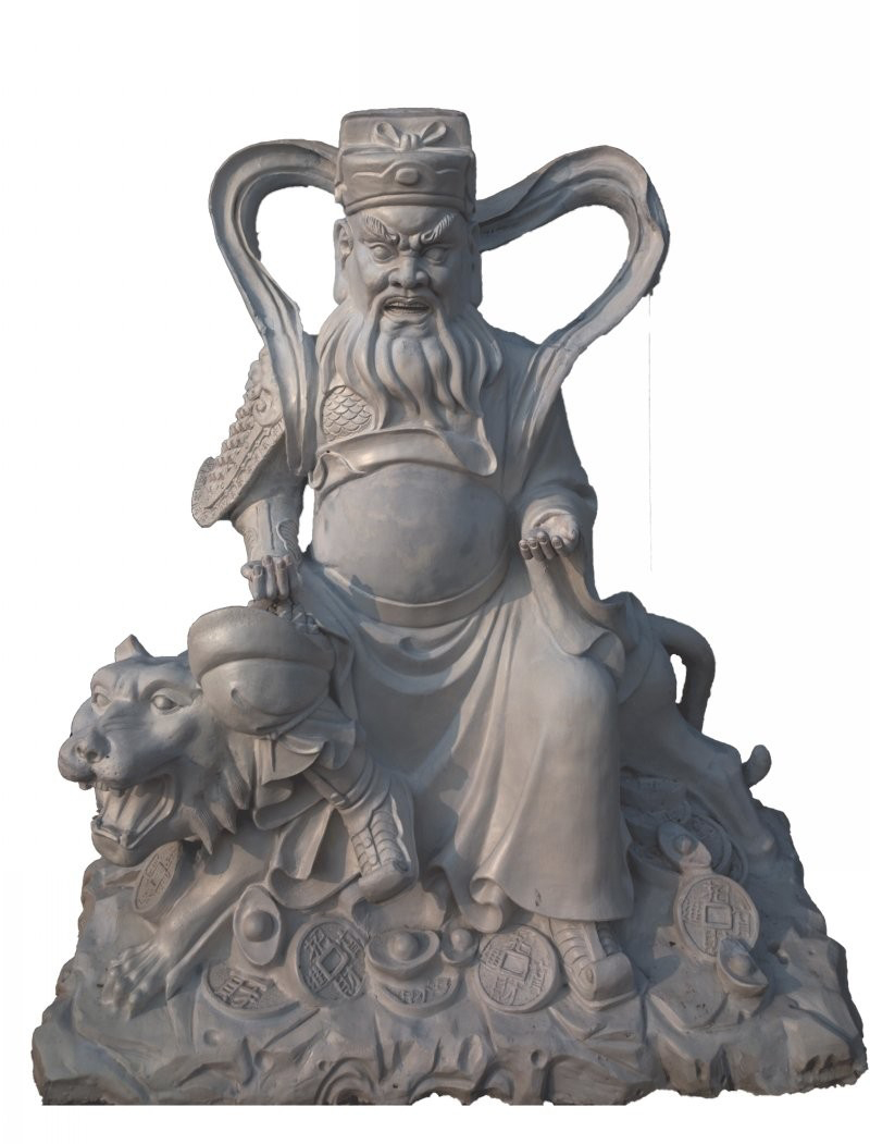 石雕武財神趙公明-石雕趙公明宗教廟宇神像 石雕武財神趙公明-石雕趙公明宗教廟宇神像高清圖片