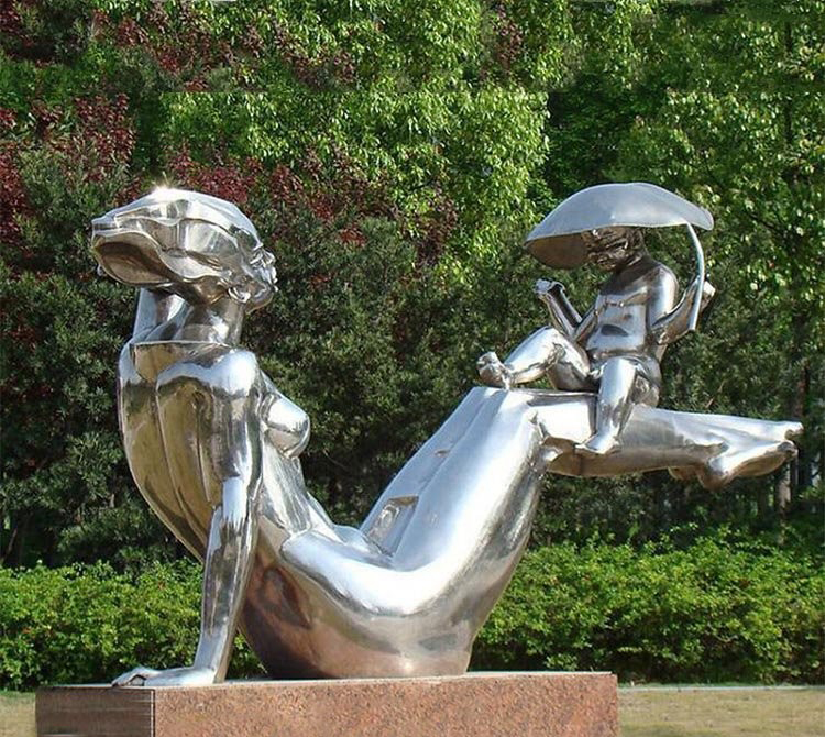 不銹鋼公園抽象母子雕塑-公園不銹鋼抽象母子人物雕塑 不銹鋼公園抽象母子雕塑-公園不銹鋼抽象母子人物雕塑高清圖片