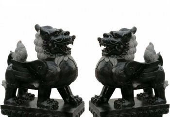 青石鎮宅貔貅-鎮宅瑞獸貔貅石雕