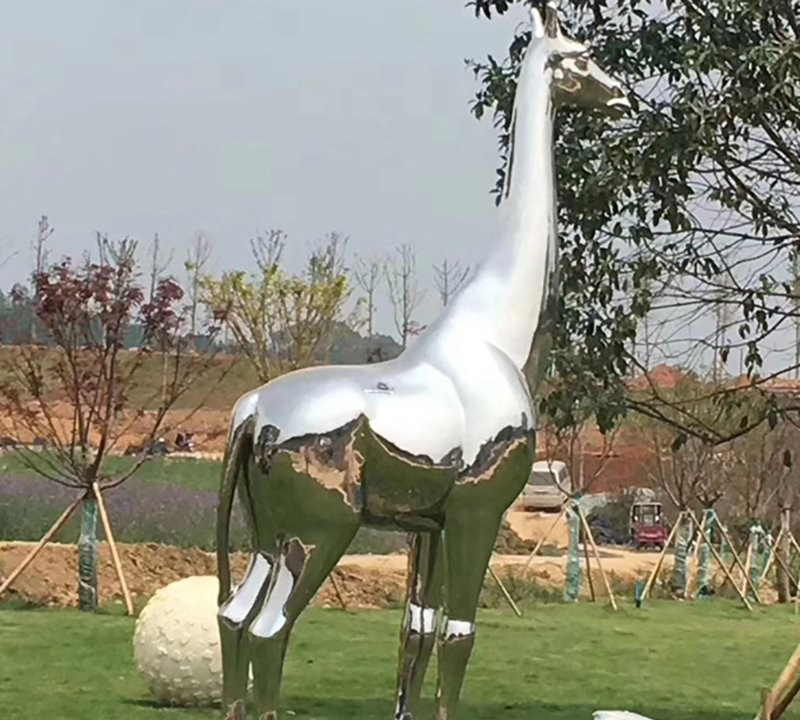 公園不銹鋼長頸鹿雕塑-不銹鋼公園長頸鹿雕塑 公園不銹鋼長頸鹿雕塑-不銹鋼公園長頸鹿雕塑