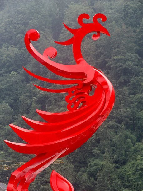 不銹鋼廣場紅色鳳凰雕塑-廣場不銹鋼抽象紅色鳳凰雕塑 不銹鋼廣場紅色鳳凰雕塑-廣場不銹鋼抽象紅色鳳凰雕塑