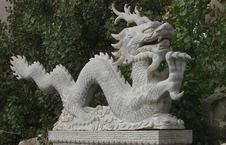 大理石雕塑龍-石雕龍景觀 大理石雕塑龍-石雕龍景觀高清圖片