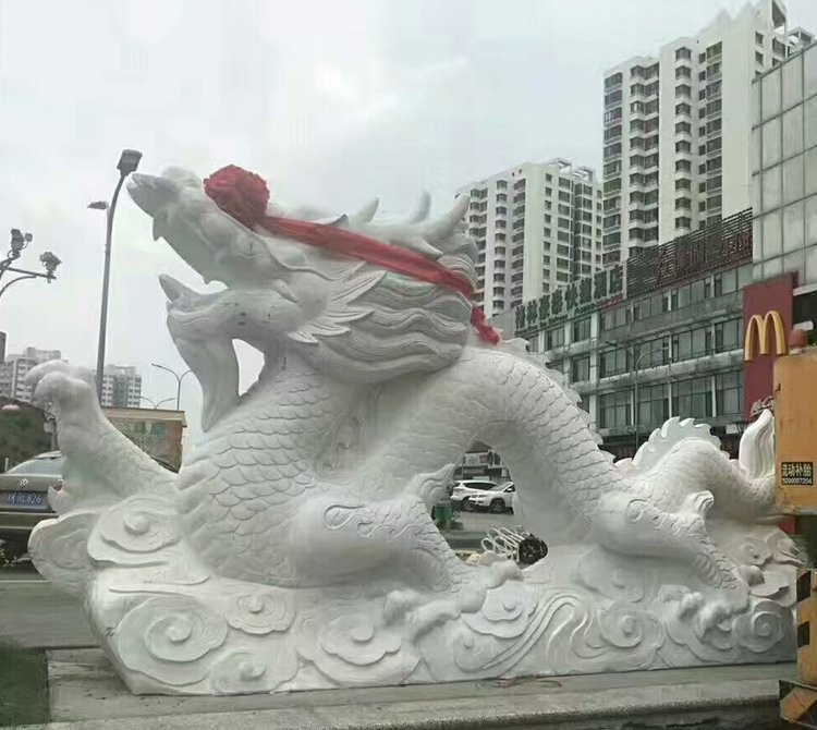 漢白玉石雕神龍-漢白玉石雕龍 漢白玉石雕神龍-漢白玉石雕龍高清圖片