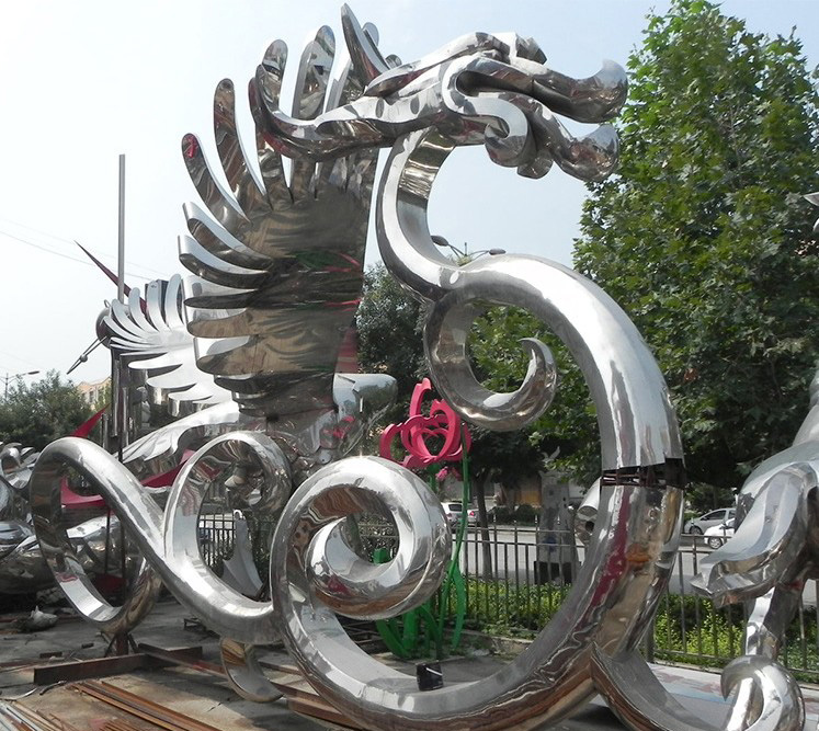 不銹鋼公園抽象龍-公園不銹鋼抽象龍雕塑 不銹鋼公園抽象龍-公園不銹鋼抽象龍雕塑高清圖片
