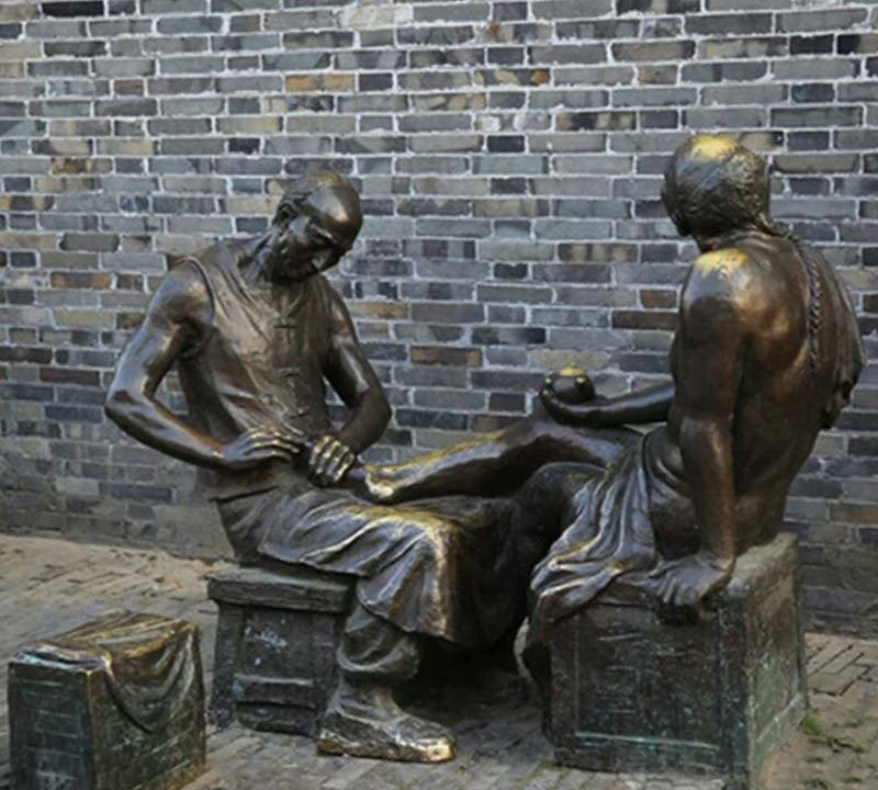 銅雕修腳人物-修腳人物銅雕 銅雕修腳人物-修腳人物銅雕高清圖片