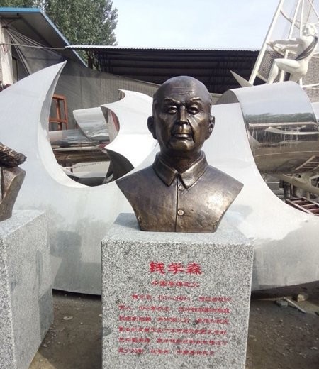 近代名人錢學森頭像銅雕-校園錢學森銅雕