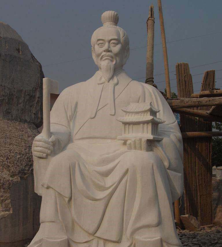大理石魯班石雕-石雕木匠祖師魯班 大理石魯班石雕-石雕木匠祖師魯班高清圖片