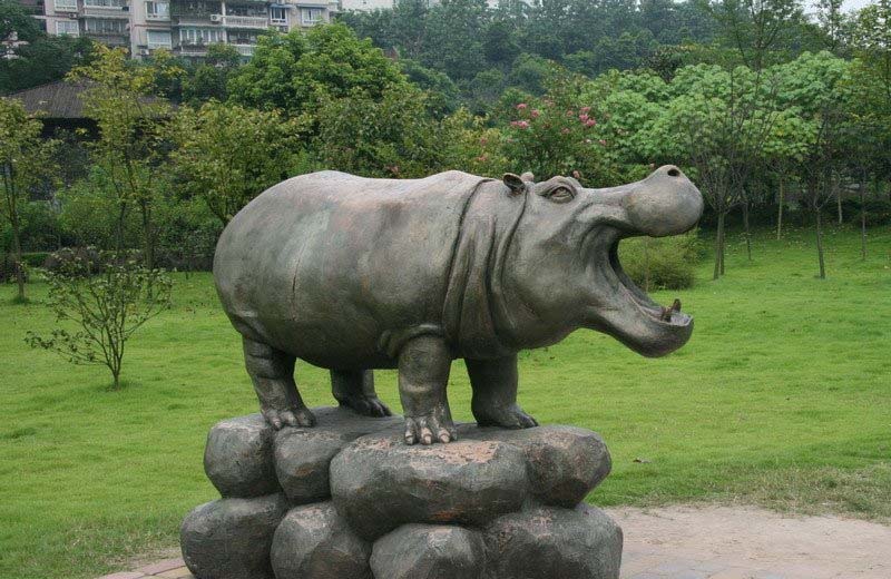 河馬銅雕塑-河馬動物銅雕 河馬銅雕塑-河馬動物銅雕