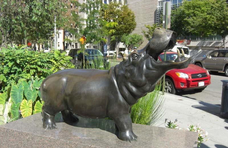 街邊河馬銅雕-公園動物河馬銅雕 街邊河馬銅雕-公園動物河馬銅雕