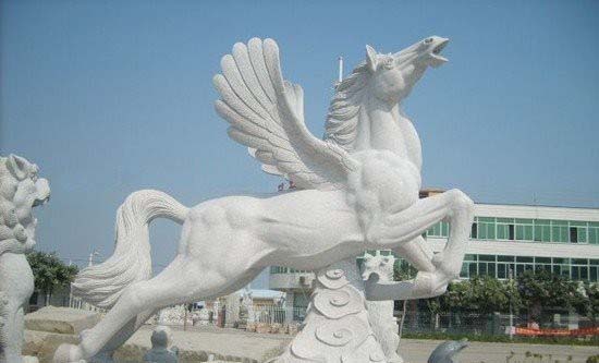 漢白玉祥云飛馬石雕-石雕飛馬漢白玉動物雕塑 漢白玉祥云飛馬石雕-石雕飛馬漢白玉動物雕塑高清圖片