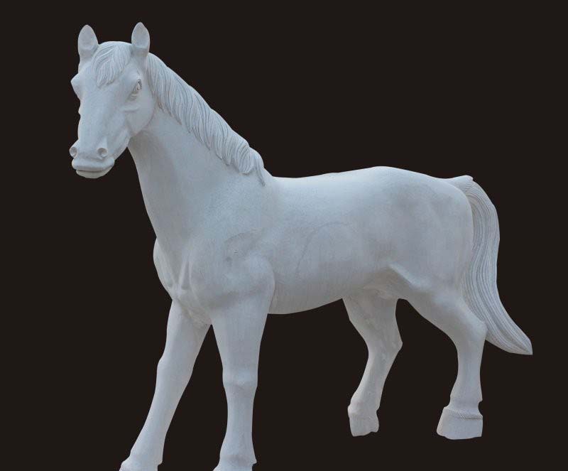 石雕馬動物雕塑-漢白玉馬動物石雕 石雕馬動物雕塑-漢白玉馬動物石雕高清圖片