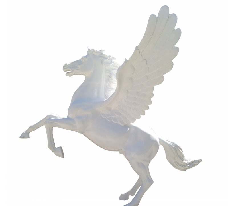 玻璃鋼白色飛馬-玻璃鋼飛馬雕塑 玻璃鋼白色飛馬-玻璃鋼飛馬雕塑高清圖片