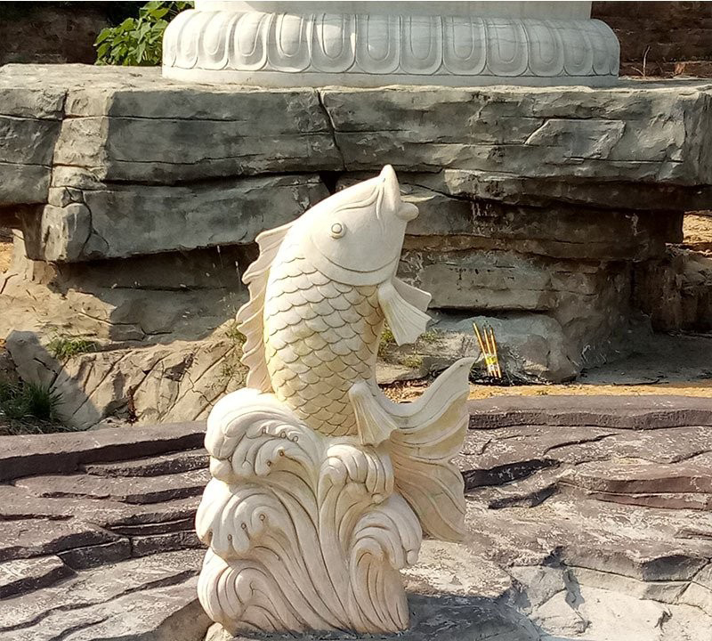 公園噴水鯉魚石雕-石雕鯉魚公園動物雕塑 公園噴水鯉魚石雕-石雕鯉魚公園動物雕塑高清圖片
