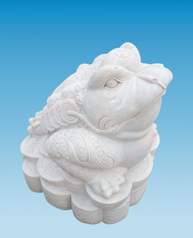 石雕金蟾-漢白玉招財(cái)金蟾石雕 石雕金蟾-漢白玉招財(cái)金蟾石雕高清圖片