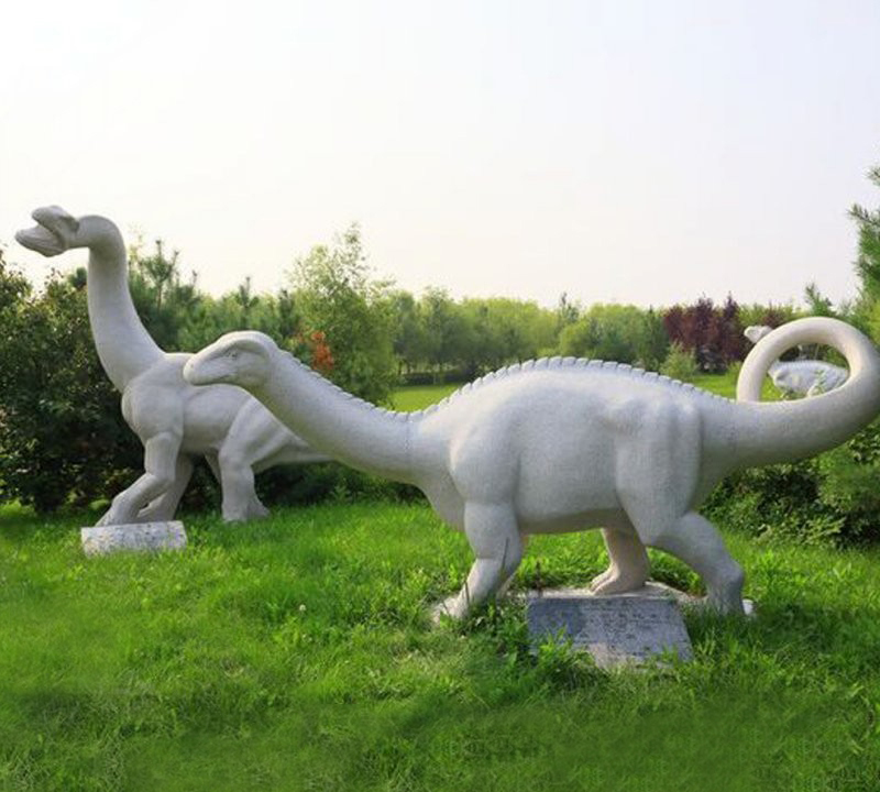 公園大理石恐龍石雕-石雕恐龍公園動物雕塑 公園大理石恐龍石雕-石雕恐龍公園動物雕塑高清圖片