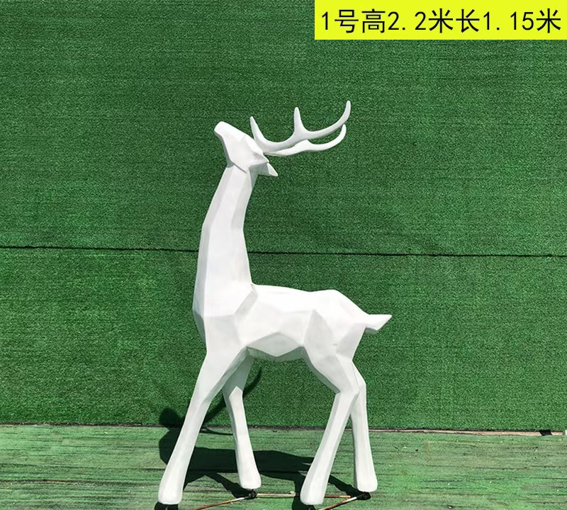 不銹鋼白色幾何鹿雕塑-不銹鋼白色幾何鹿雕塑 不銹鋼白色幾何鹿雕塑-不銹鋼白色幾何鹿雕塑