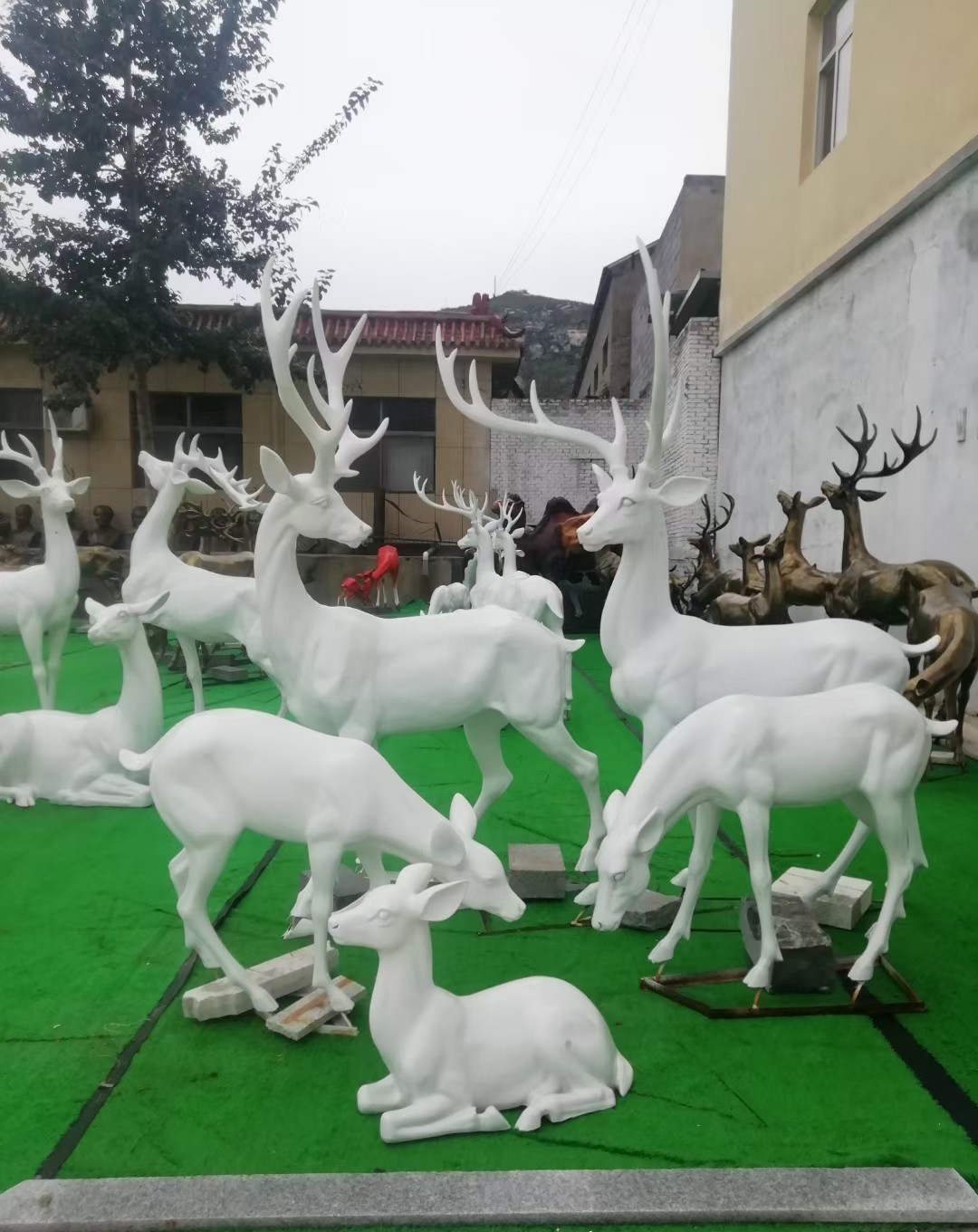 玻璃鋼鹿動物雕塑-玻璃鋼鹿動物雕塑