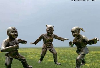 童趣人物銅雕-童趣人物銅雕，銅雕童趣人物雕塑