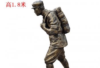 公園解放軍人物銅雕-公園解放軍人物銅雕，解放軍人物雕塑