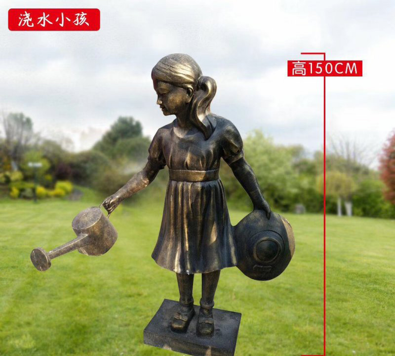 澆水小孩人物銅雕-澆水小孩人物銅雕,澆水施肥人物銅雕 澆水小孩人物銅雕-澆水小孩人物銅雕,澆水施肥人物銅雕高清圖片