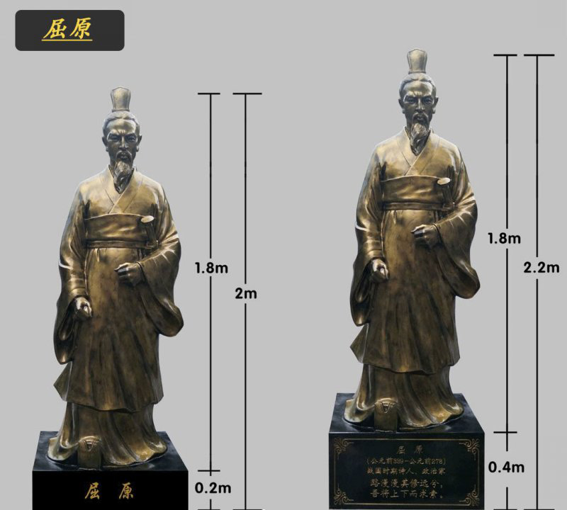 屈原銅雕像-屈原銅雕像,愛國詩人屈原銅雕 屈原銅雕像-屈原銅雕像,愛國詩人屈原銅雕高清圖片