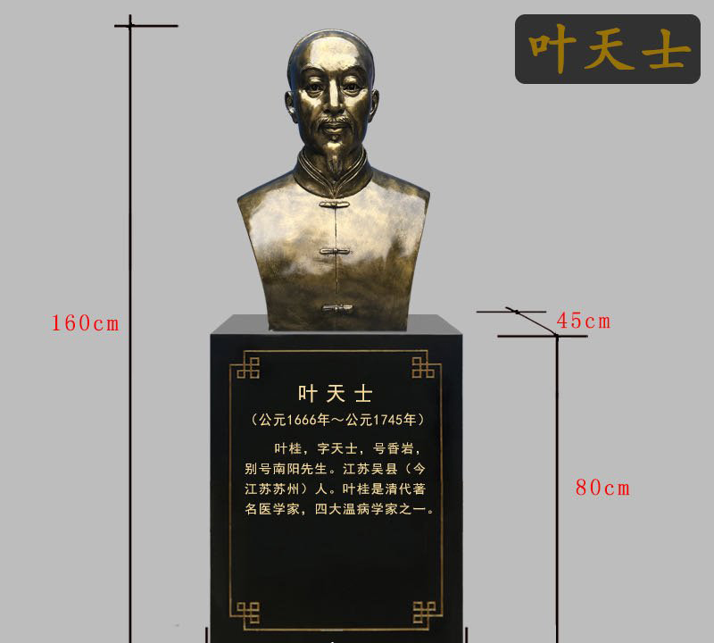 葉天士銅雕像-葉天士銅雕像，醫學家葉天士銅雕