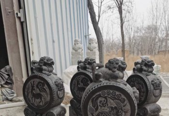 石雕抱鼓石-石雕抱鼓石，抱鼓石門墩雕塑