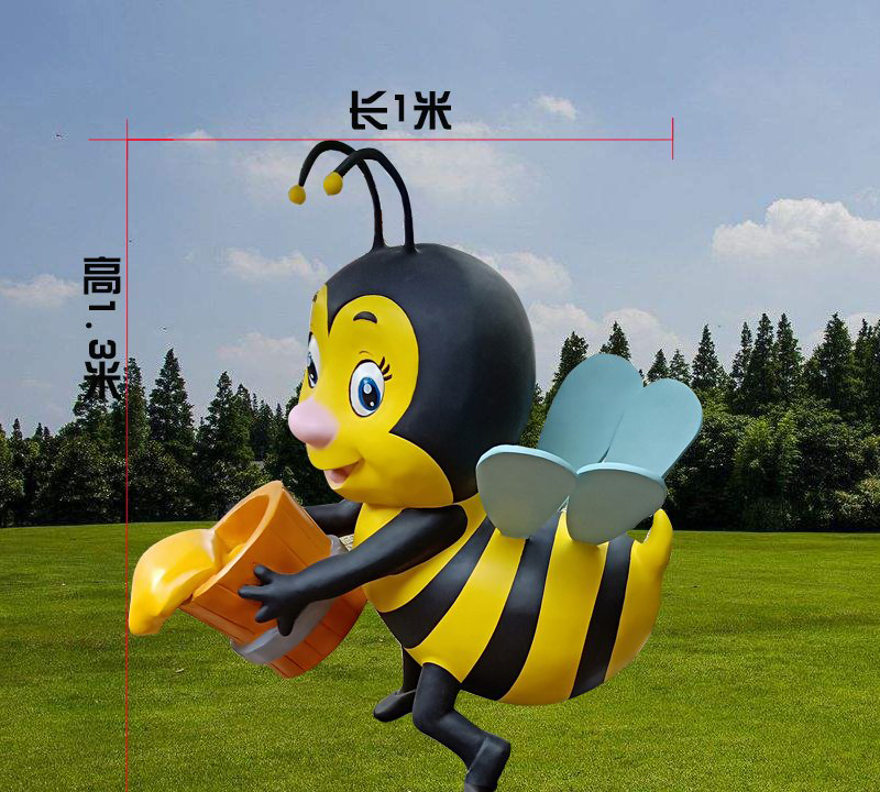 玻璃鋼蜜蜂卡通雕塑-玻璃鋼蜜蜂卡通雕塑，卡通玻璃鋼蜜蜂雕塑高清圖片