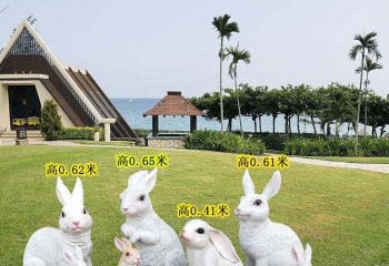 玻璃鋼兔子雕塑-玻璃鋼兔子雕塑，玻璃鋼兔子動物雕塑 