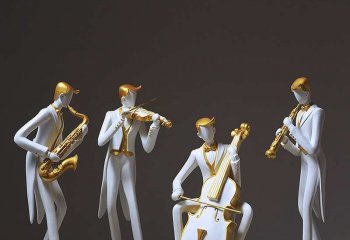 玻璃鋼音樂人物雕塑-玻璃鋼音樂人物雕塑，廣場玻璃鋼音樂人物雕塑