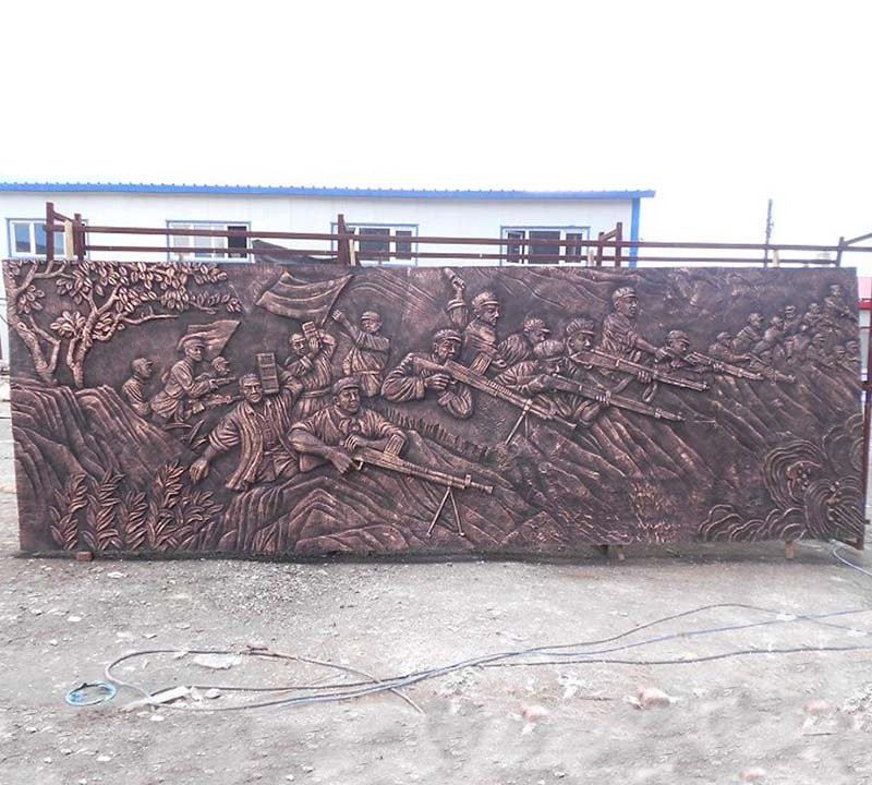 紫銅八路軍浮雕-八路軍浮雕 八路軍紫銅浮雕 紫銅八路軍浮雕-八路軍浮雕 八路軍紫銅浮雕高清圖片
