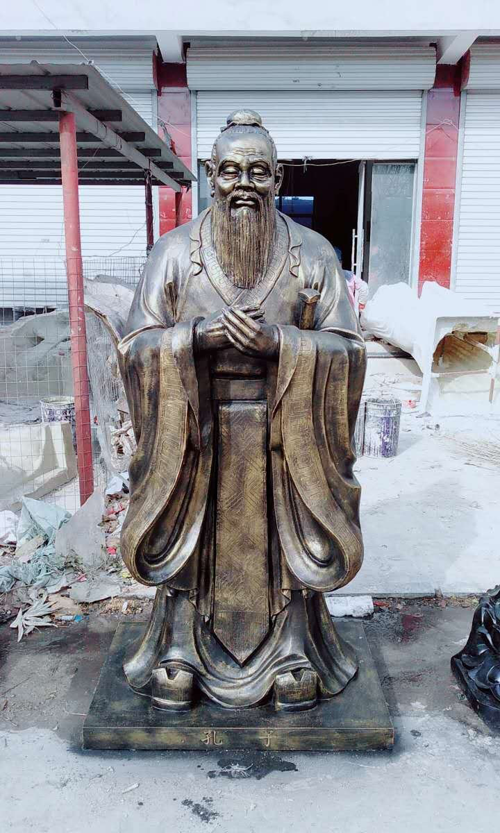 校園鑄銅孔子行教像-校園孔子行教像 鑄銅孔子 校園鑄銅孔子行教像-校園孔子行教像 鑄銅孔子高清圖片